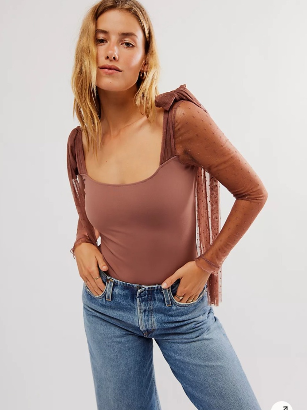 NWT free people tongue tied bodysuit